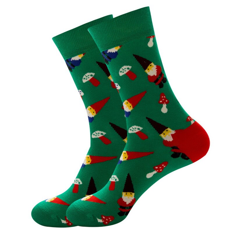 Árvore de natal neve elk presente algodão feliz homem meias novo 2020 outono inverno natal mulher meias engraçado ano novo papai noel: M208251Q