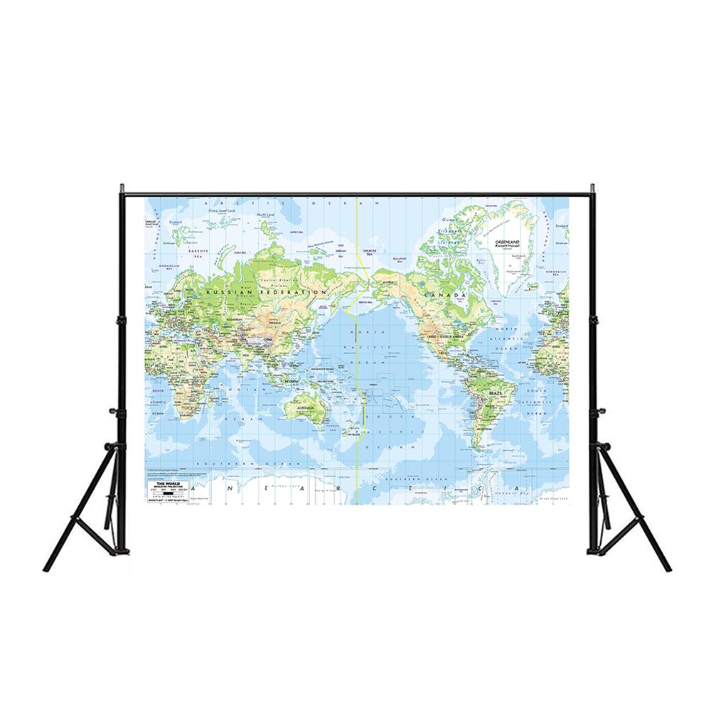 The World Map Mercator Projection 150x225cm Foldab... – Vicedeal