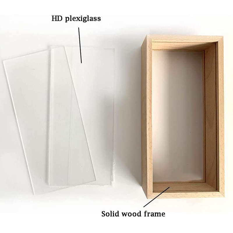 Shadow Photo Frame Wooden Double-Sided High-Definition Acrylic Storage Box DIY Display Box