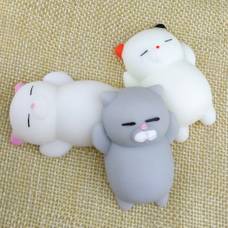 1pcs Antistress Ball Mini Squeeze Toy Squishy Cat Cute Kawaii Doll Squeeze Stretchy Animal Healing Stress Hand Fidget Vent Toys