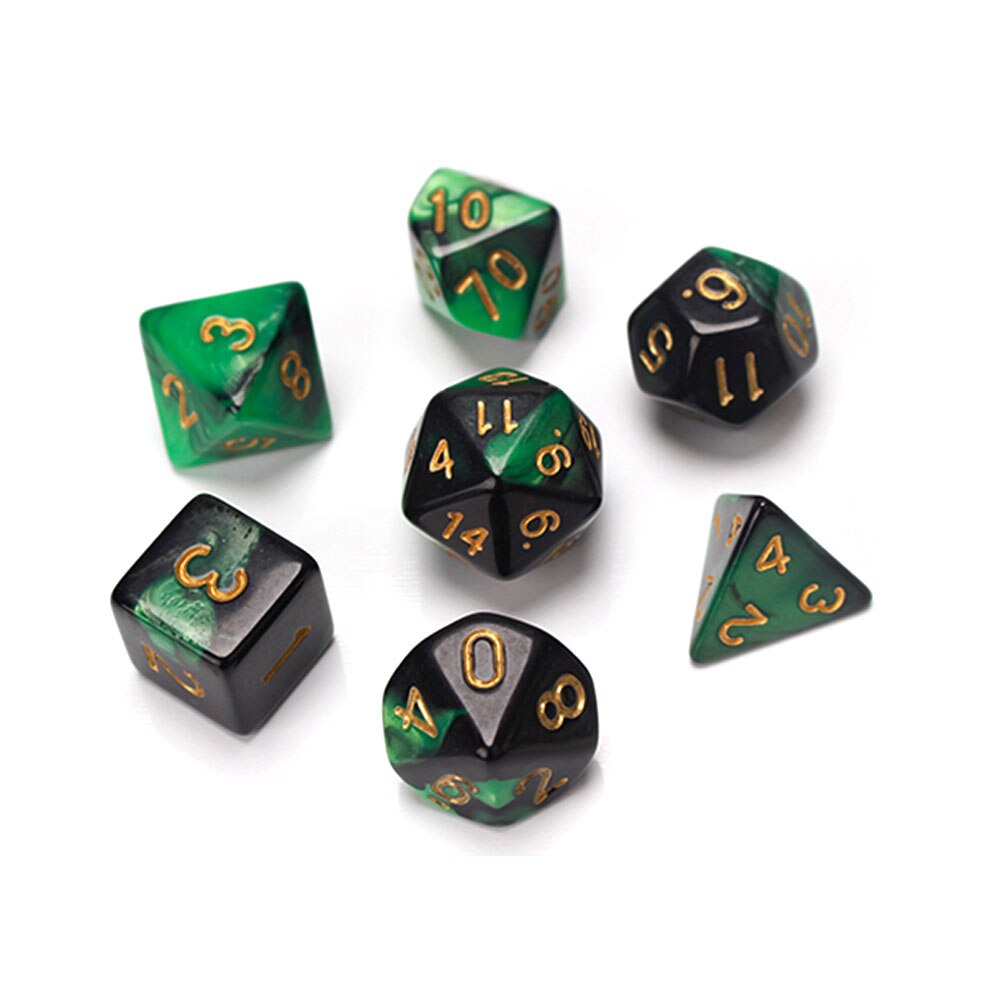 7 teile/satz Würfel Digitale Multi Sided Acryl Würfel Für RPG Dungeons Und Drachen Bord Spiele Würfel: K