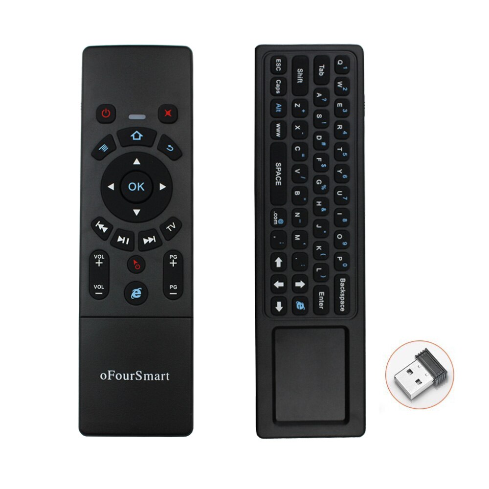 T6 Air souris sans fil clavier et pavé tactile télécommande universelle pour Android TV Box mini PC Smart projecteur 2.4G Air Fly souris: T6 without Backlight