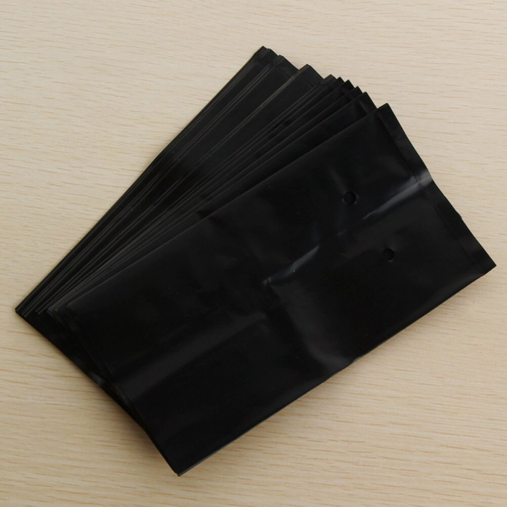 100pcs Thin PE Plastic Nursery Bags Plant Grow Bags Fabric Seedling Pots with Breathable Holes for Farming Gardening Supplies