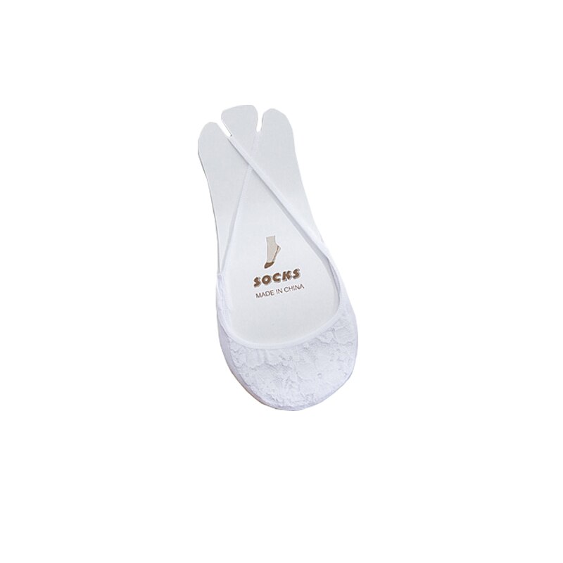 SP&amp;CITY Transparent Short Lace Socks Women Summer Hollow Out Boat Socks Slippers Female Soft Low Invisible Socks Ped: lace white