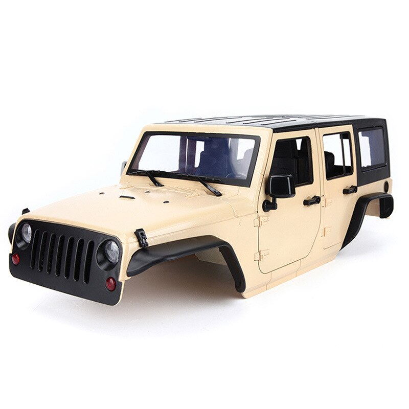 313mm 12.3 pouces empattement carrosserie KIT de coque pour 1/10 RC chenille voiture SCX10 SCX10 II TRX4 90046 90047 Jeep Wrangler: Beige