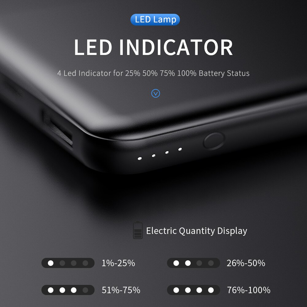 ROCK Schlank Power Bank 10000 mAh Tragbare Lade Ultra dünne Power externe batterie backup pack für iPhone poverbank 10000mah