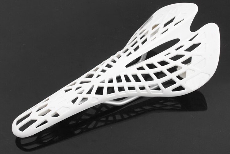 Fabricant de selle de vélo d'araignée de siège de vélo de route de vélo fixe en plastique rouge vert léger: White