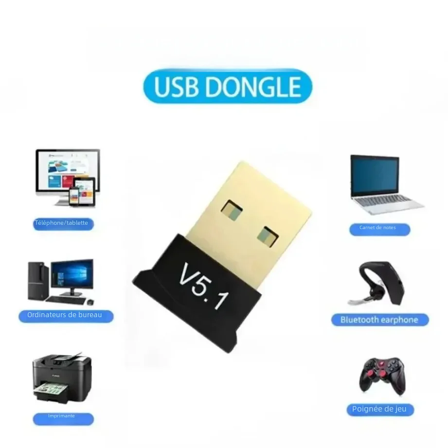 USB Bluetooth 5.1 Adapter Transmitter Receiver Bluetooth 5.0 Audio Bluetooth Dongle Wireless USB 4.0 Adapter For PC Laptop