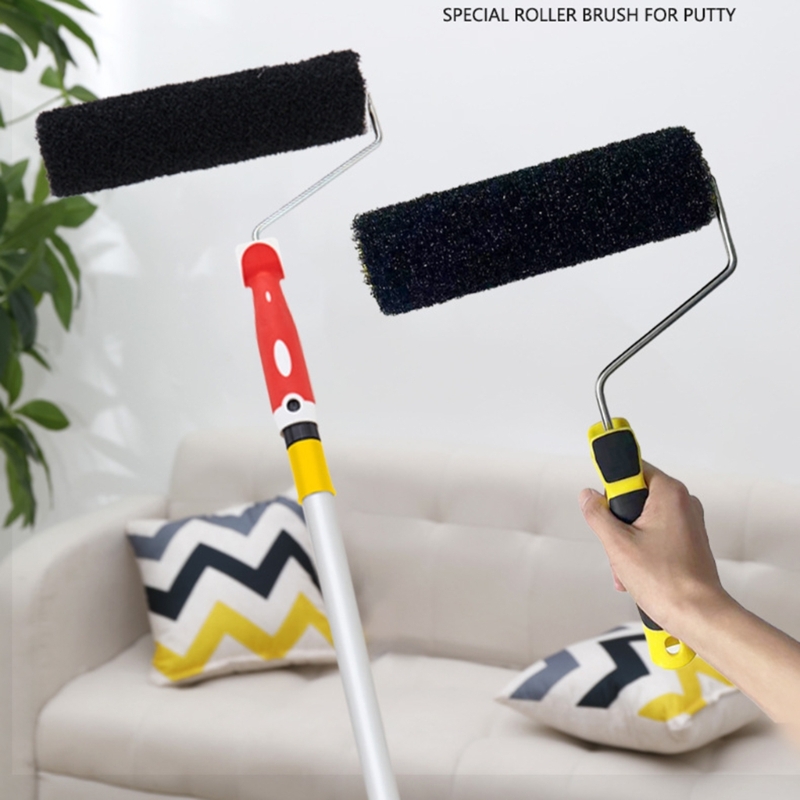 9 Inch Wall Brush with Antislip Handle Wall Roller Comfortable & Effective Plastering Tool Improve Comfort & Efficiency