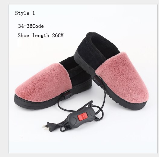Elektrische Heizung Schuhe Elektrische Hausschuhe Baumwolle Fuß Wärmer Temperatur Einstellung Wiederaufladbare: Style 1