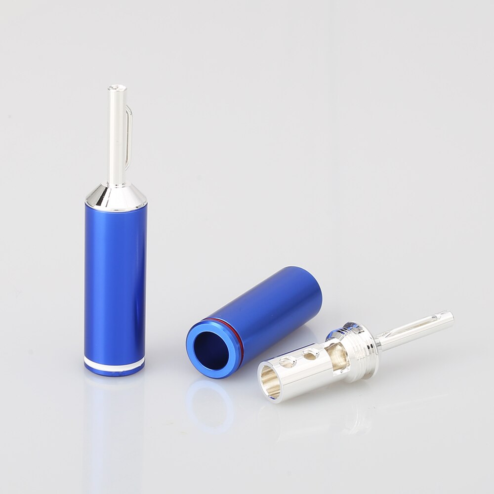 Audiocrast Silber Überzogene Lautsprecher Kabel Banane Stecker HIFI Banane Stecker für Lautsprecher Draht DIY Lautsprecher kabel