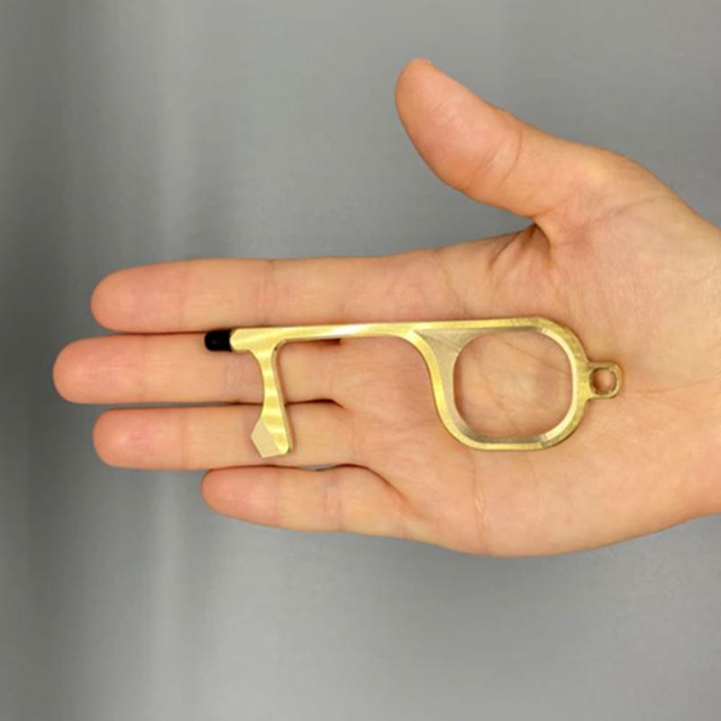 2/1PC No Touch Key Door Opener Key Chain Anti-Contact Door Opener Key Door Opener Contactless Hand Hygiene Hook Handle