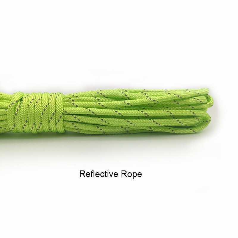 Reflekterande paracord 550lb 7 tråd 100ft 100 fot /31 meter överlevnad 7 tråd fallskärm paracord 550 fallskärm fallskärm: Grön / 10m