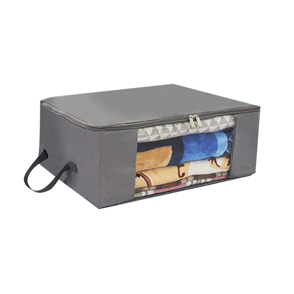 S / m / l quiltopbevaringspose fugtbestandig beholderpose til tøj sengetøj puder dynetasker taske til hjemmet: Grå-m