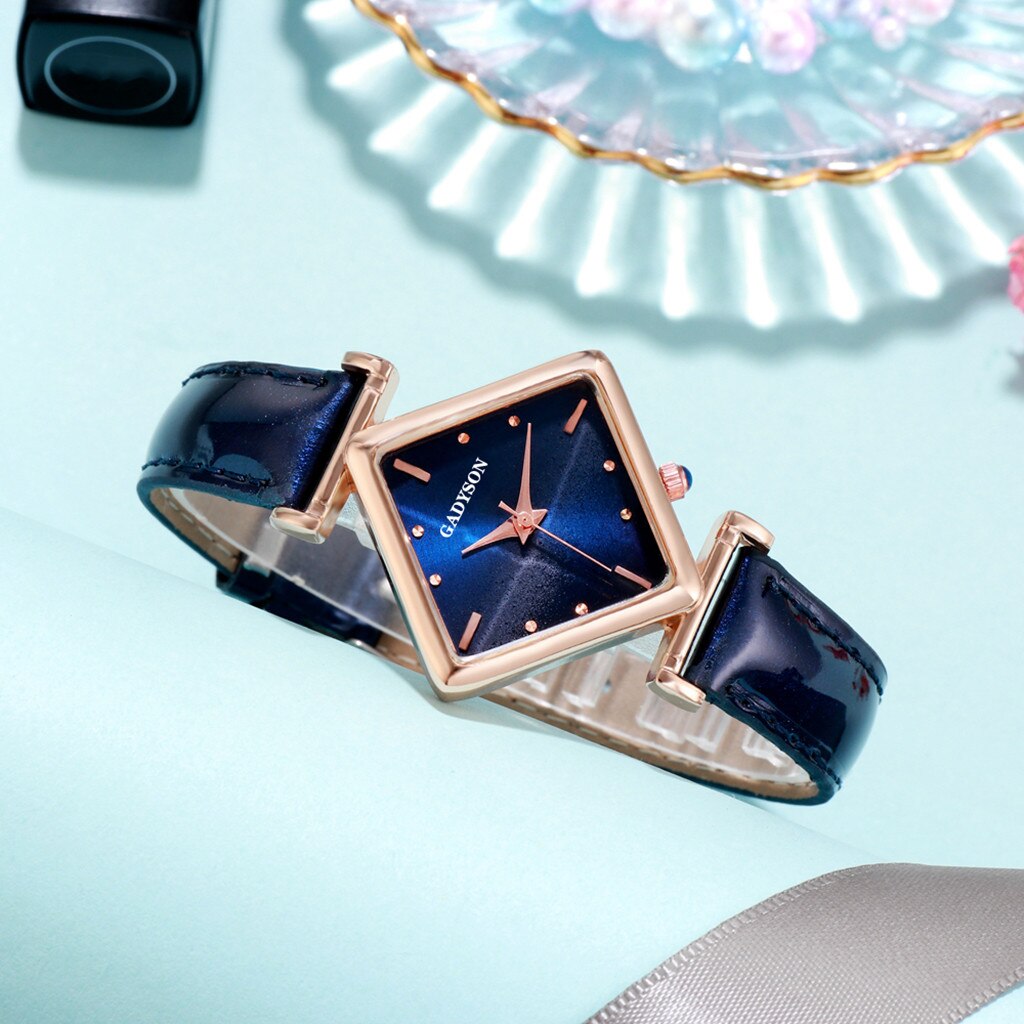 Gadyson Vrouwen Horloges Sleek Minimalistische Horloge Vrouwen Geometrische Vierkante Gradiënt Matte Dames Quartz Horloge Casual Horloges