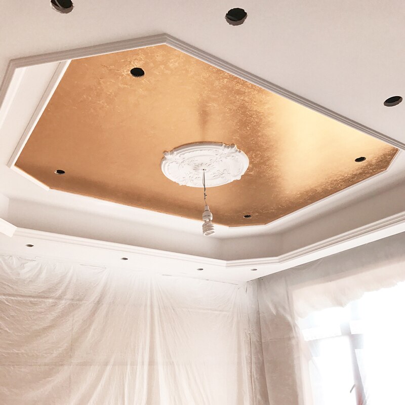 Imitation Gold Leaf Sliver Red Foil 8x8.5cm Papers Art Craft Kraft Paper DIY Craft Decor Leaf Leaves Sheets 10/50pcs