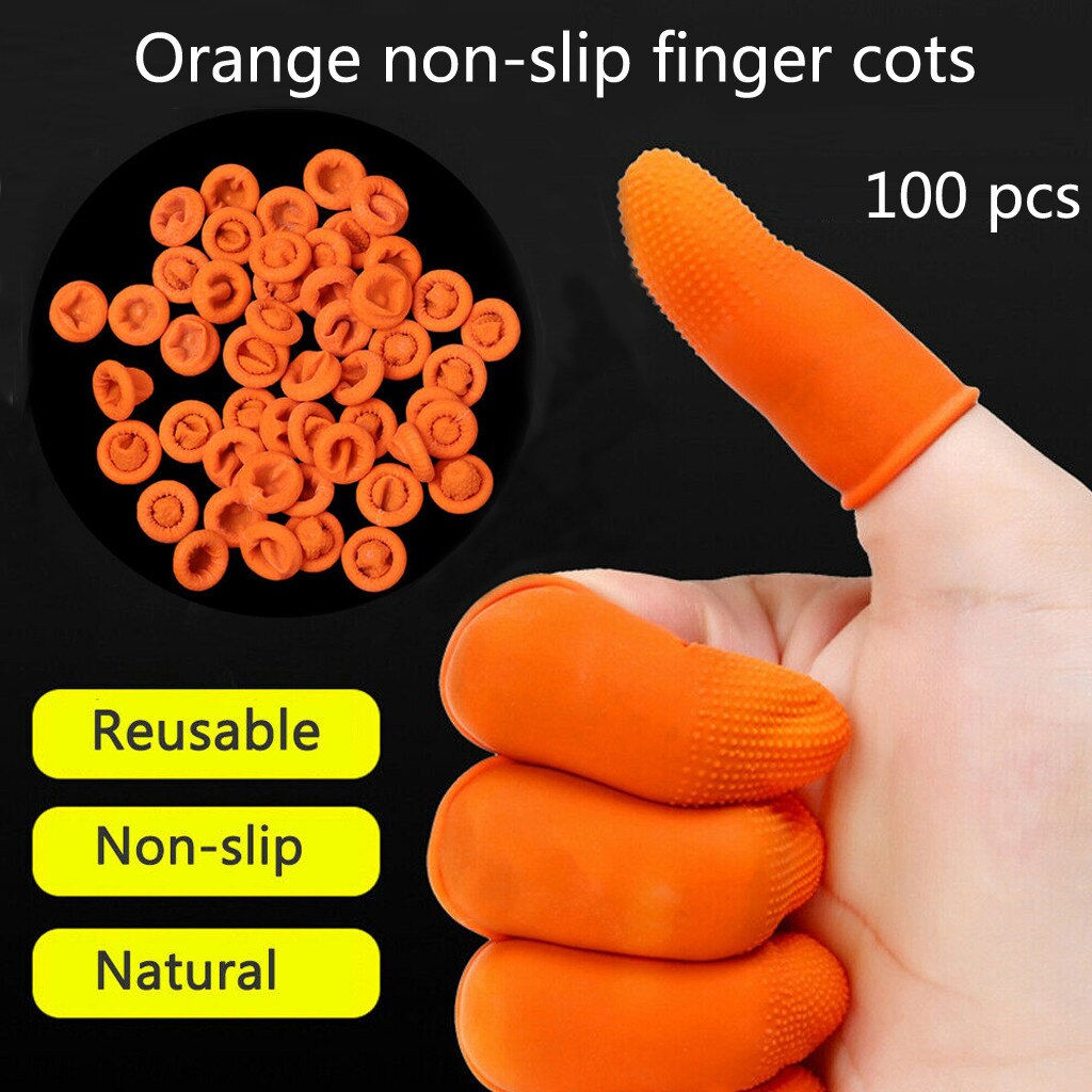100 Pcs Latex Vinger Babybedjes Anti-Statische Vinger Protector Handschoenen Voor Food Reiniging Barbecue Koken Accessoires Keuken Tool