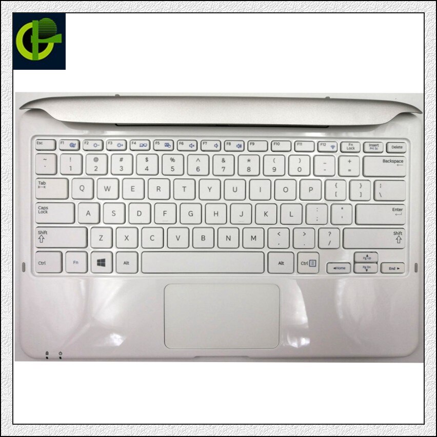 Engelsk tastatur dokkingstasjon til samsung 700t xe700 t 1c xq700 t 1c 500 t 1c 700 t 1c xe500 t 1c xq500 t 1c dekke topp sak utgangspunkt: Hvit