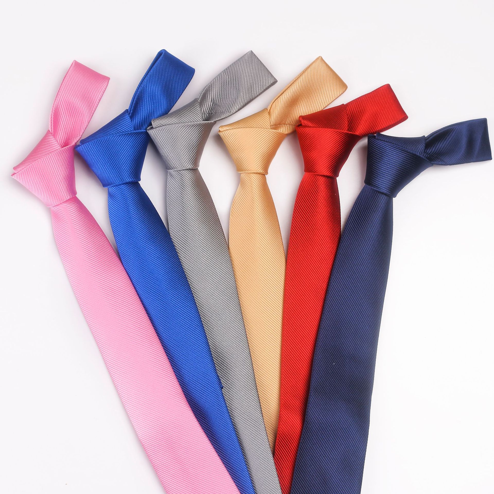Männer's 1200 Stifte Stiche 6cm fest Farbe Multi-Faden binden Pro Mann Geschäft eng schlank Krawatte formell Kleid Männer Krawatten