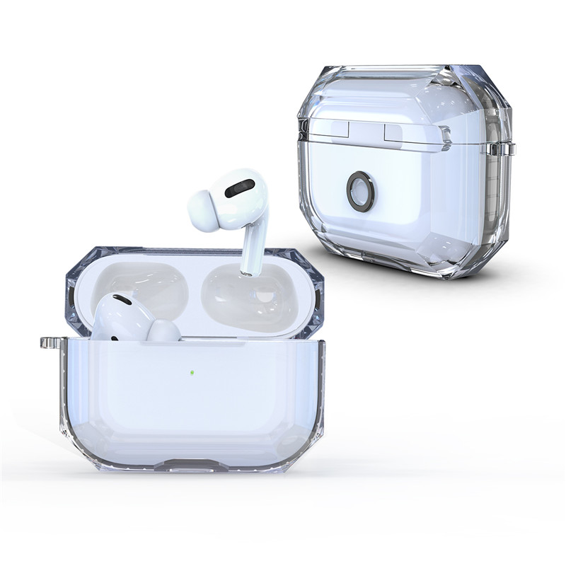 Für Apple AirPods2 Fall Klar Transparent Silikon Stoßfest Schutz Abdeckung für Funda AirPods 2 Pro Earpods Fall Zubehör: For AirPods ProBlack