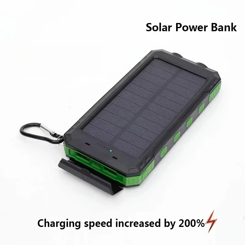 200000 Batterie externe solaire mAh, chargeur Portable de grande capacité, charge rapide, pour IPhone Samsun Huawei Powerbank