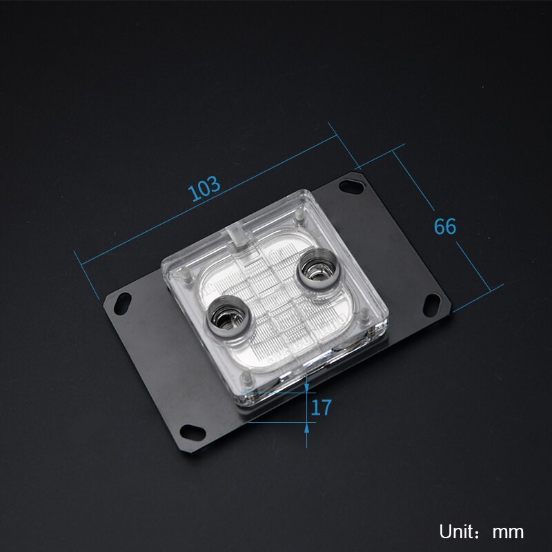 Syscooling SC-C62 CPU water cooling block for AMD Ryzen AM4 CPU socket acrylic top with copper plate