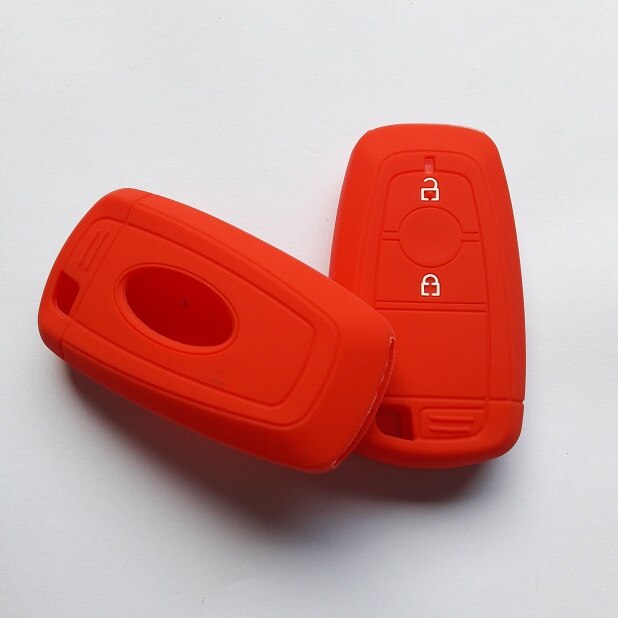Key FOB Remote Case Pouch Silicon Holder For Ford Ecosport Ranger Raptor 2 Button Smart Keyless: Red