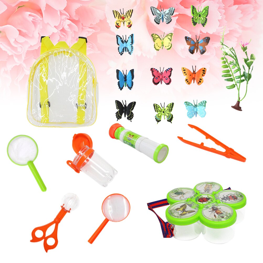 21Pcs Insects Toys Set Funny Interesting Scientific Educational Toys Outdoor Insect Observation Box Capture Kit