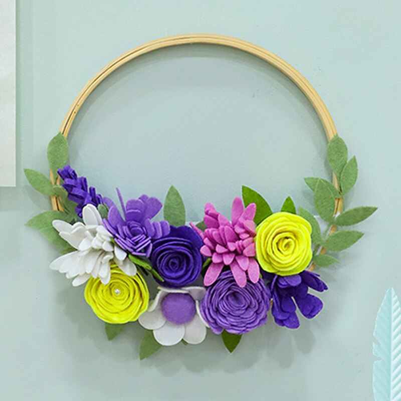 Non-Woven Wreath DIY Handmade Crafts Decoration Material Package Christmas Children's Room Wall Decoration Wreath