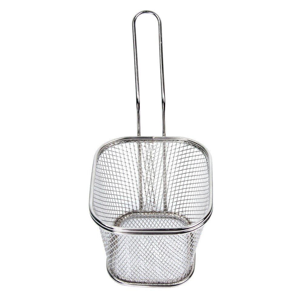 Mini Stainless Steel Frying Basket Strainer Fries Basket Mesh Kitchen Cooking Chef Tools Kitchen Cook Tool Backet Strainer Frie