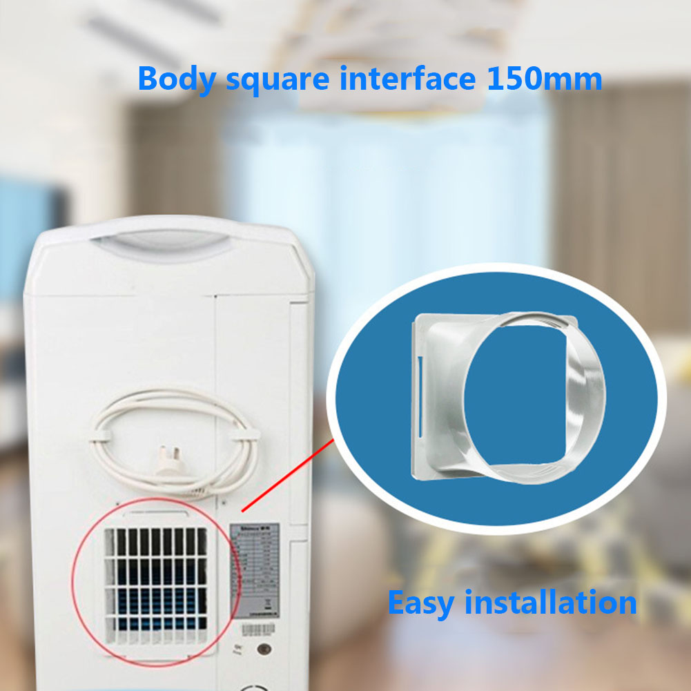 Portable Air Conditioners Exhaust Duct Interface Round Square Exhaust Pipe Tube Connector Accessories for Home