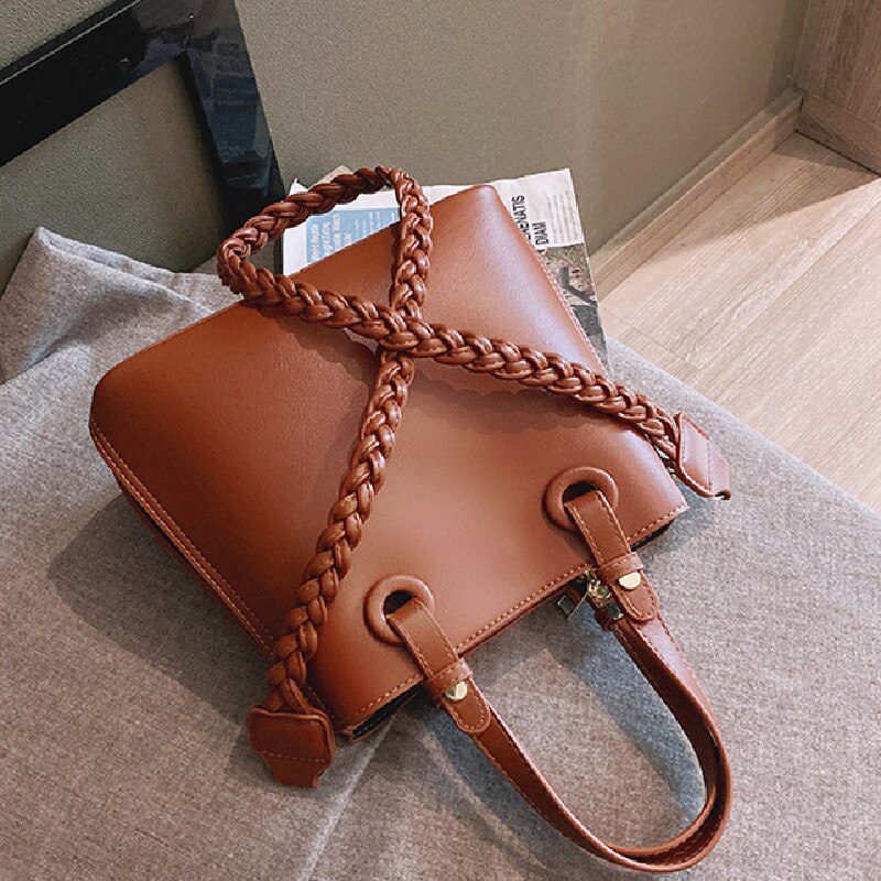 Lady Elegante Woon-werkverkeer Dagelijks Enkele Schoudertas Voor Vrouwelijke Bruin Zwart Crossbody Handtas: brown