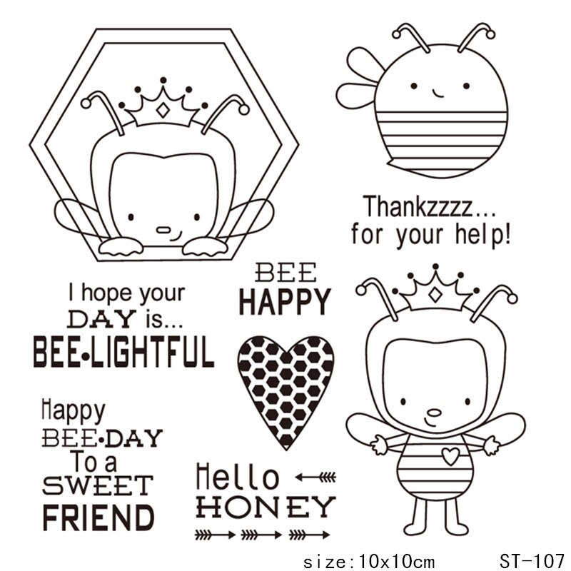 AZSG Heerlijk eten/Mooie dieren Clear Siliconen Stempel/zegel voor DIY Scrapbooking/fotoalbum Decoratieve Duidelijke Stempel lakens: stamp   ST-107