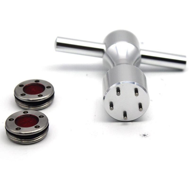 2x20g pesos personalizados + chave, putter chave de peso liga de alumínio golfe chave de parafuso, (prata)