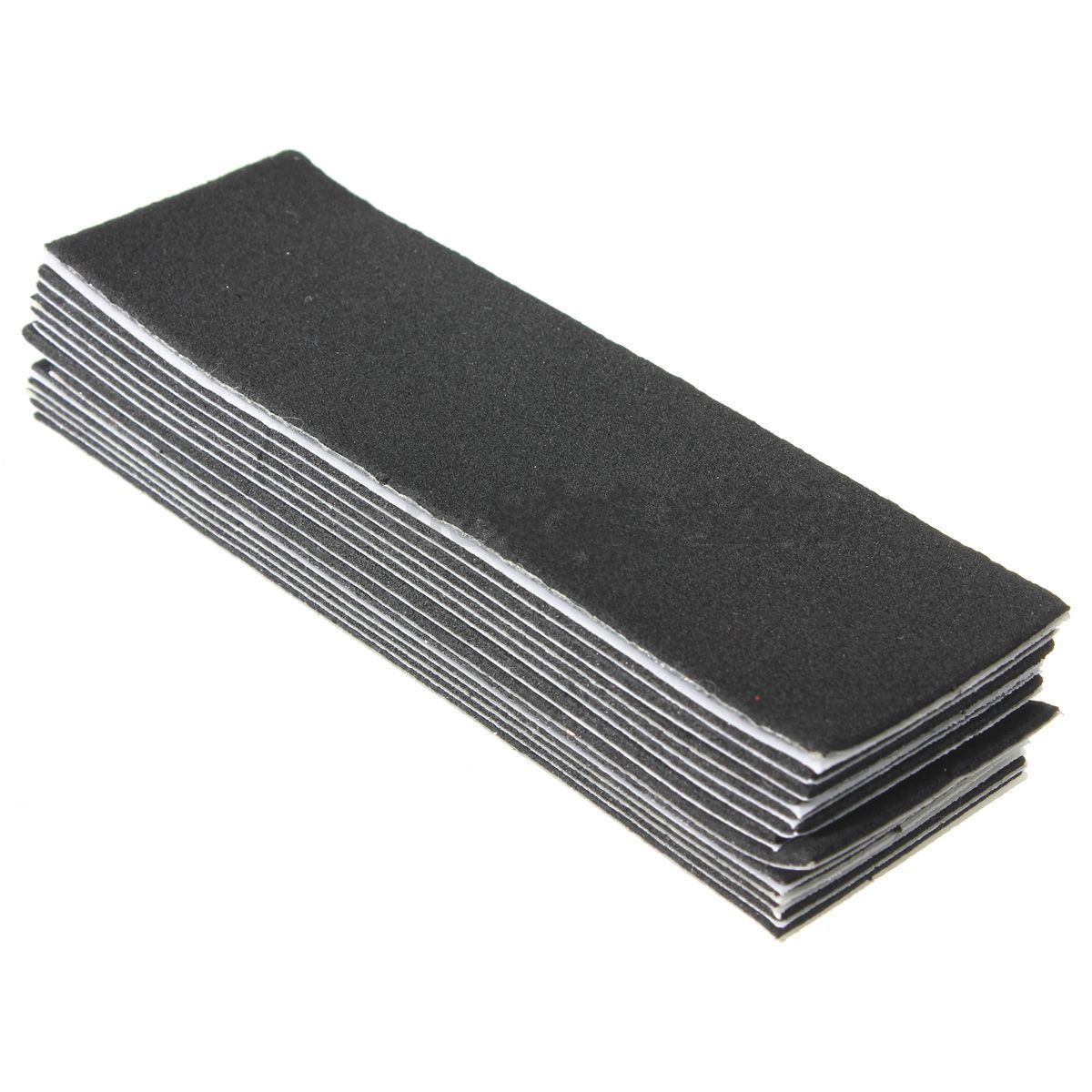 Parti  of 12 trä greppbräda däck oklippt sandpapper grepptejp halkskydd klistermärken 110 x 35mm/4.33 " *1.38 " för skateboard