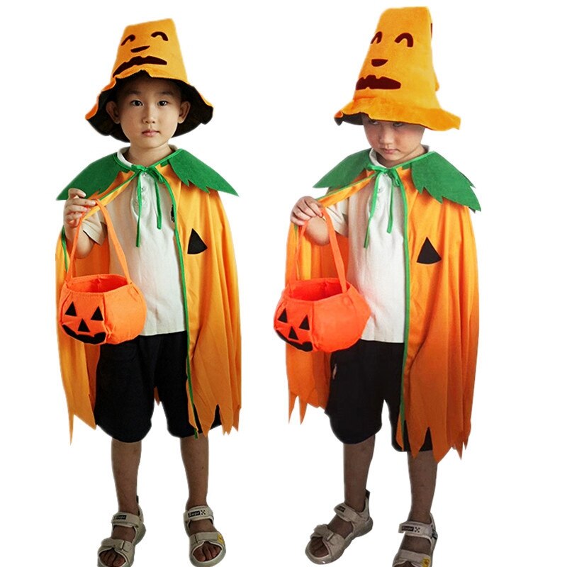 Kids Halloween Kostuum Chidren Cosplay Kostuum Mantel Pompoen Mantel Cape Jongens Meisjes Kostuum Halloween Outfits Pak