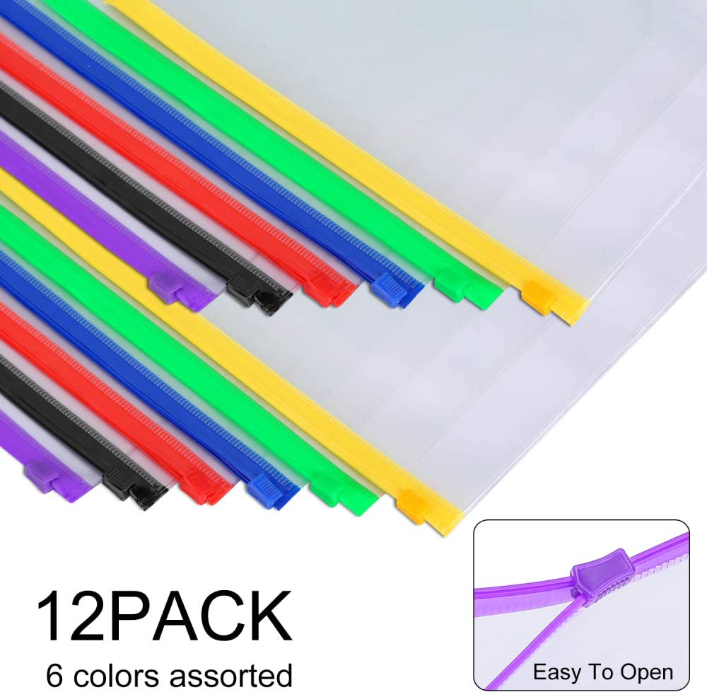 A6 Lederen Bindmiddel Cover Met Plastic Zakken 6 Ring Soft Navulbare Notebook Bindmiddel 12 Gekleurde Clear Rits Envelop Voor Budget