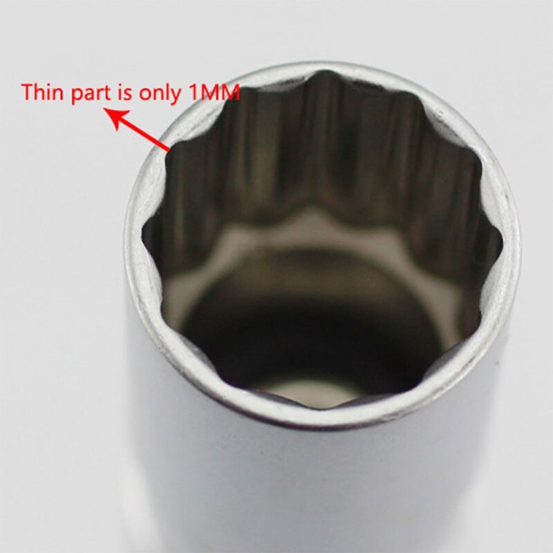 Swivel Magnetic Thin Wall Long Spark Plug Socket Universal Joint Extension Flexible Socket Wrench Removal Tool 14/16mm