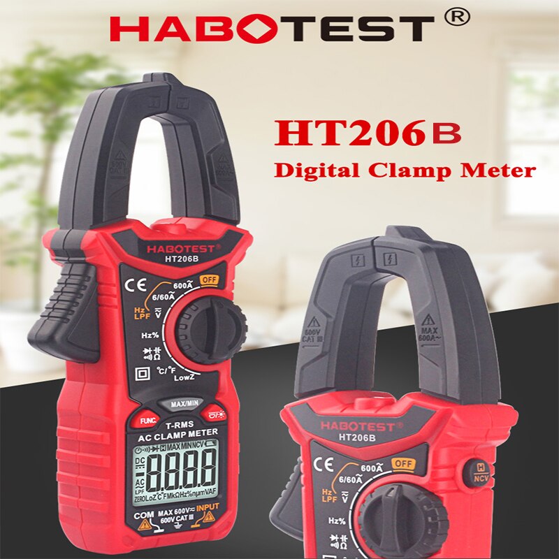 HT206B Non Contact Auto-Variërend Multimeter Op En Off Piep Draagbare Digitale Multimeter