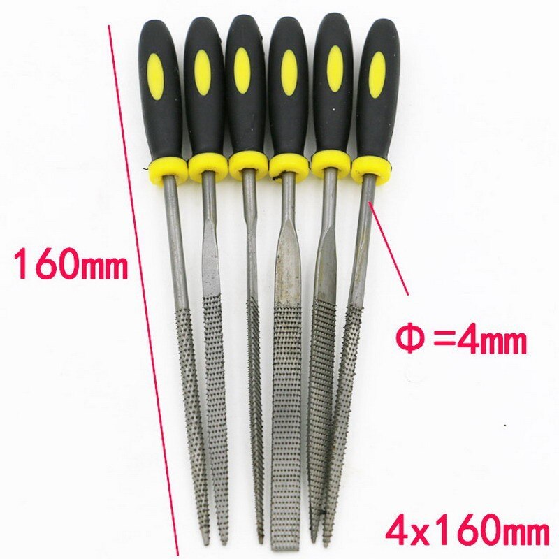 6-Piece Assorted Wood Red Rasp File Hard Rasp/Wood Carving/Fine Tooth Mini Wool File Woodworking File Flat File: B