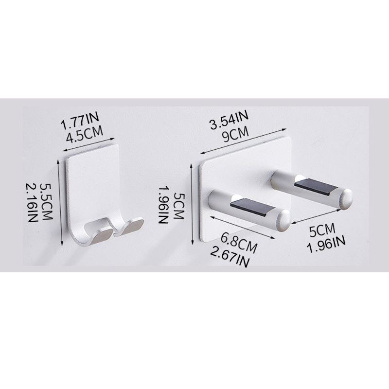 Roestvrij Metal Wall Mount Bracket Waterdicht Punch-Gratis Opslag Haak Hanger Voor Dyson Föhn Power Kabel Houder Organizer