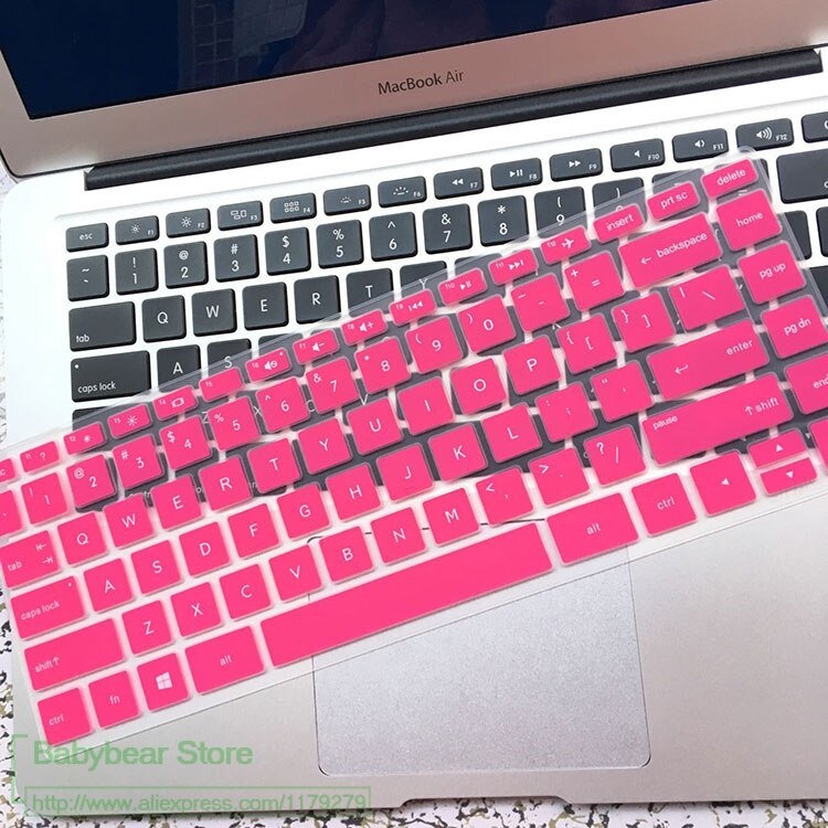 protecteur de couverture de clavier d'ordinateur portable de 14 pouces pour HP pavillon X360 14-BAxxxx/X360 14-BFxxxx Series: rose