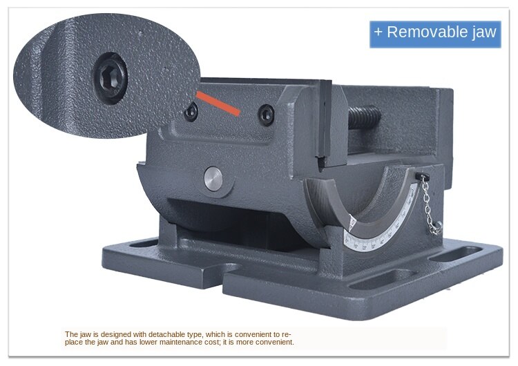 3 Inch 75Mm Kantelen Guide Hoek Hoek Tang 0-90 Graden Tilt Boormachine Bankschroef