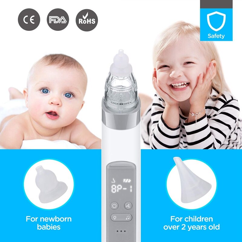 Nasensauger Für Baby Elektrische Nase Saugnapf, Multi-Funktion Mitesser Reinigung und Kleinkind Nase Reiniger Für freundlicher Kleinkinder