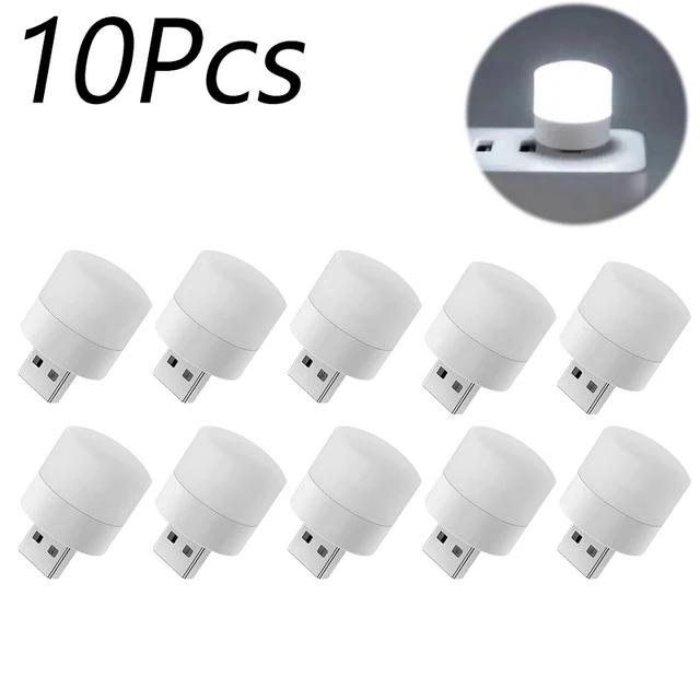 5/10Pcs USB Nachtlicht Warm Weiß Augenschutz Buch Lesen Licht USB Stecker Computer Mobile Power Lade LED Nacht Lampe ﻿: Rot
