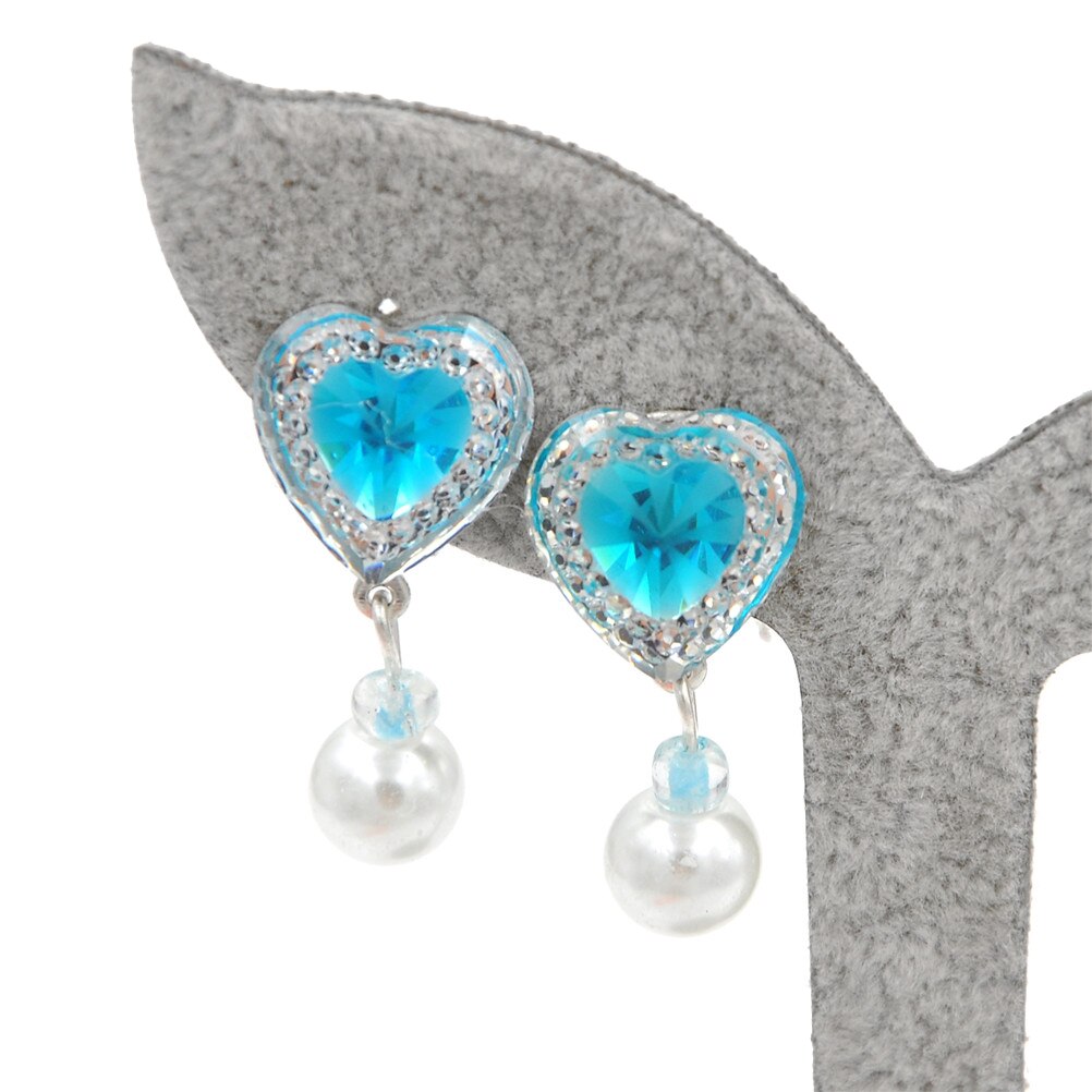 1Pair Ear Clip Style Earring Soft Cushion Invisible Ear Hanging Ear Clip No Piercing Earring For Children Kids: Blue