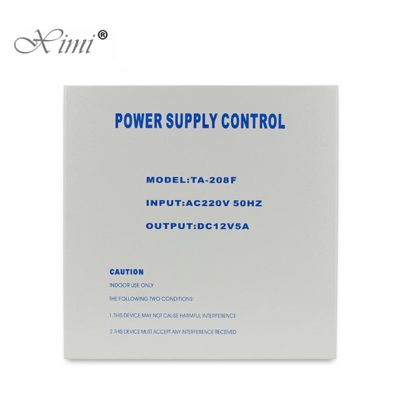 AC220V 5A Access Control Power Supply Box DC12V UPS Backup Battery for All Kinds of Electric Door Lock with Time Delay
