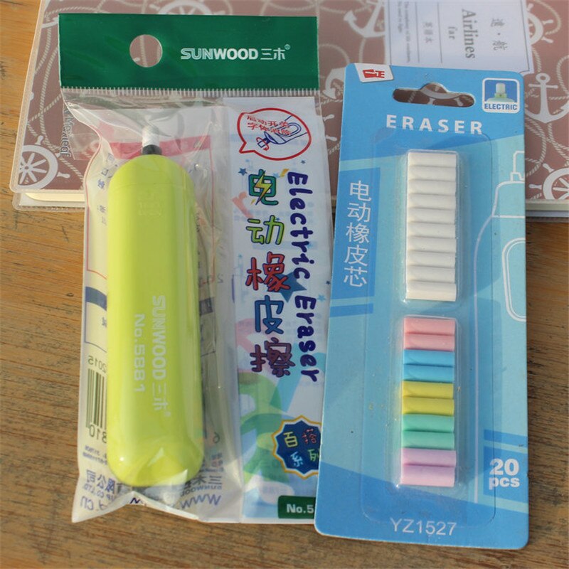 1pc Battery Operated Eraser Automatic Electric Eraser School Office Supplies Stationery Material Art Artist Drawing Accessories