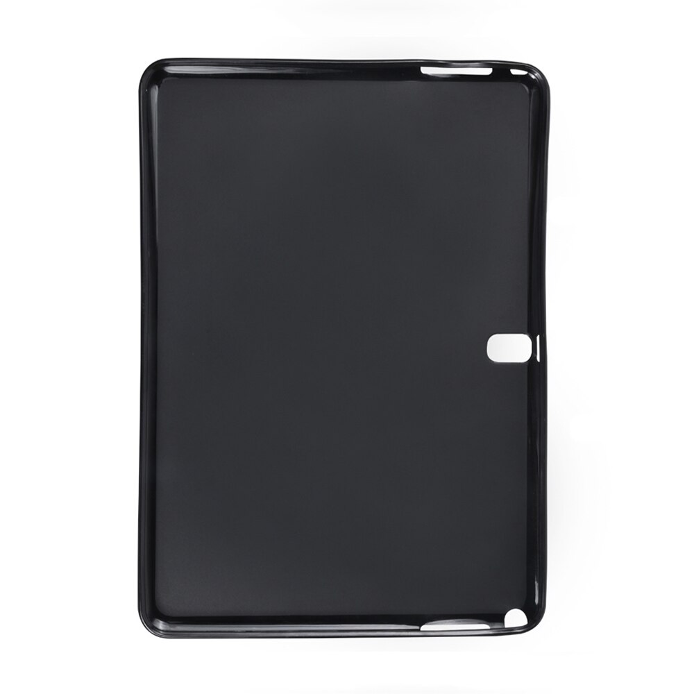 Tablet Case For Samsung Galaxy Note 10.1&#39;&#39; SM-P600 P601 P605 Folding Folio Cover Funda Painted Flip Stand Protective Shell: Black Soft Shell