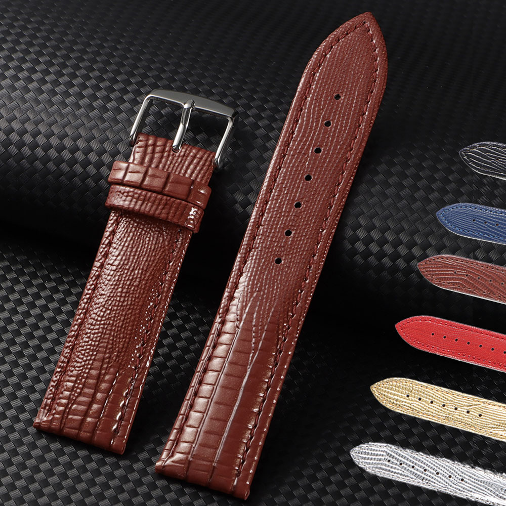 Universal Replacement Composite Material Strap Leather Watchband for Smartwatch Men Women 18mm 20mm 22mm Watch Band Accessories